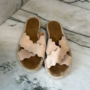 275 Central Suede Sandals Tan pink 6 Made In Italy